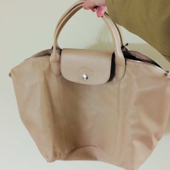 longchamp le pliage leather medium